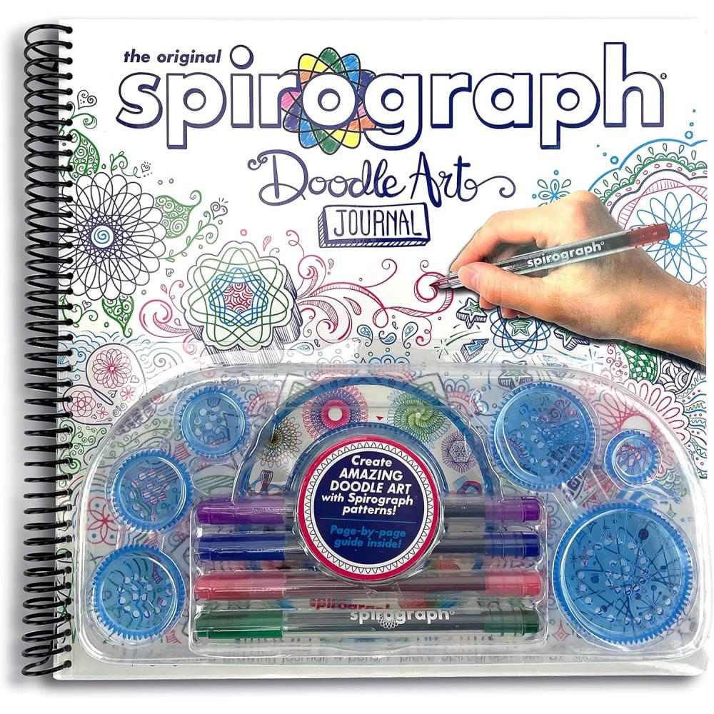 imageSpirograph  Doodle Art Journal  Activity Drawing Kit  with Guided Drawing Templates for Kids 8