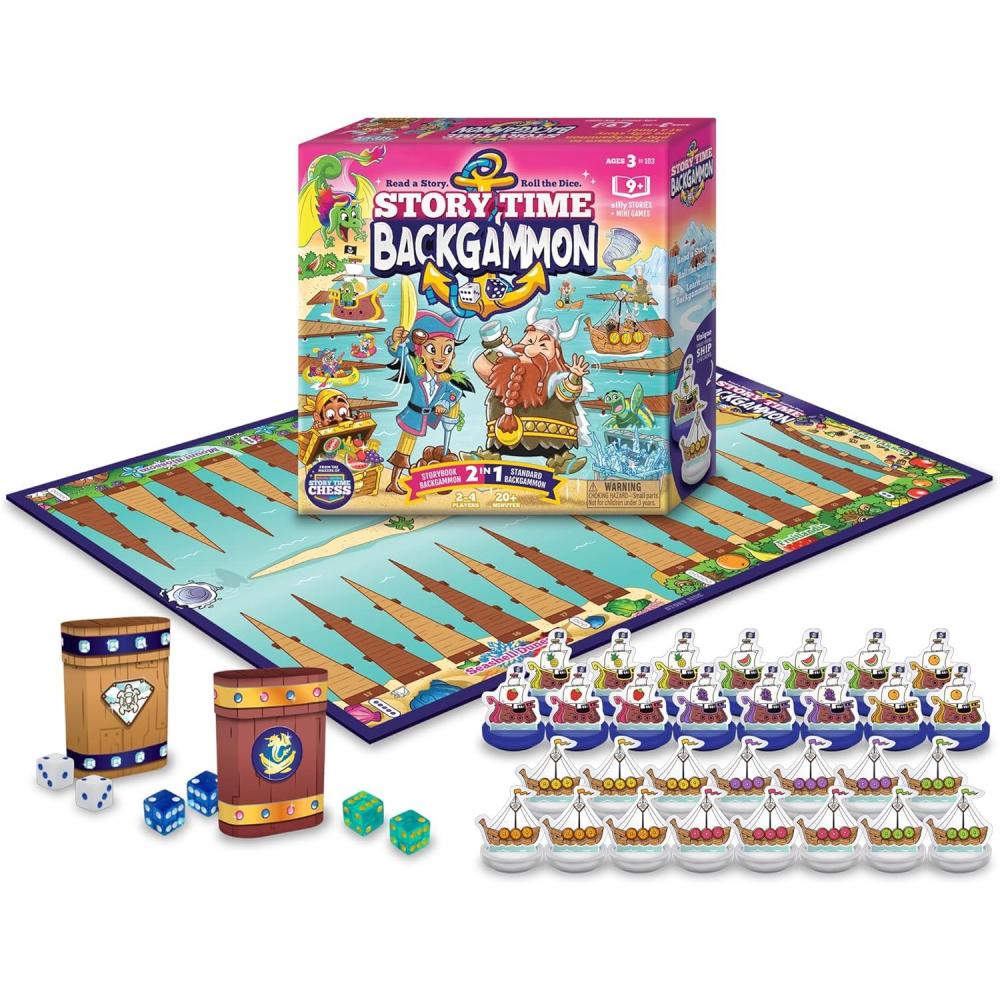 imageStory Time Chess  Chess Sets for Kids Kids Chess Set Chess Game Toddlers Learning Games for Kids Chess Sets for Boys ampamp GirlsBackgammon