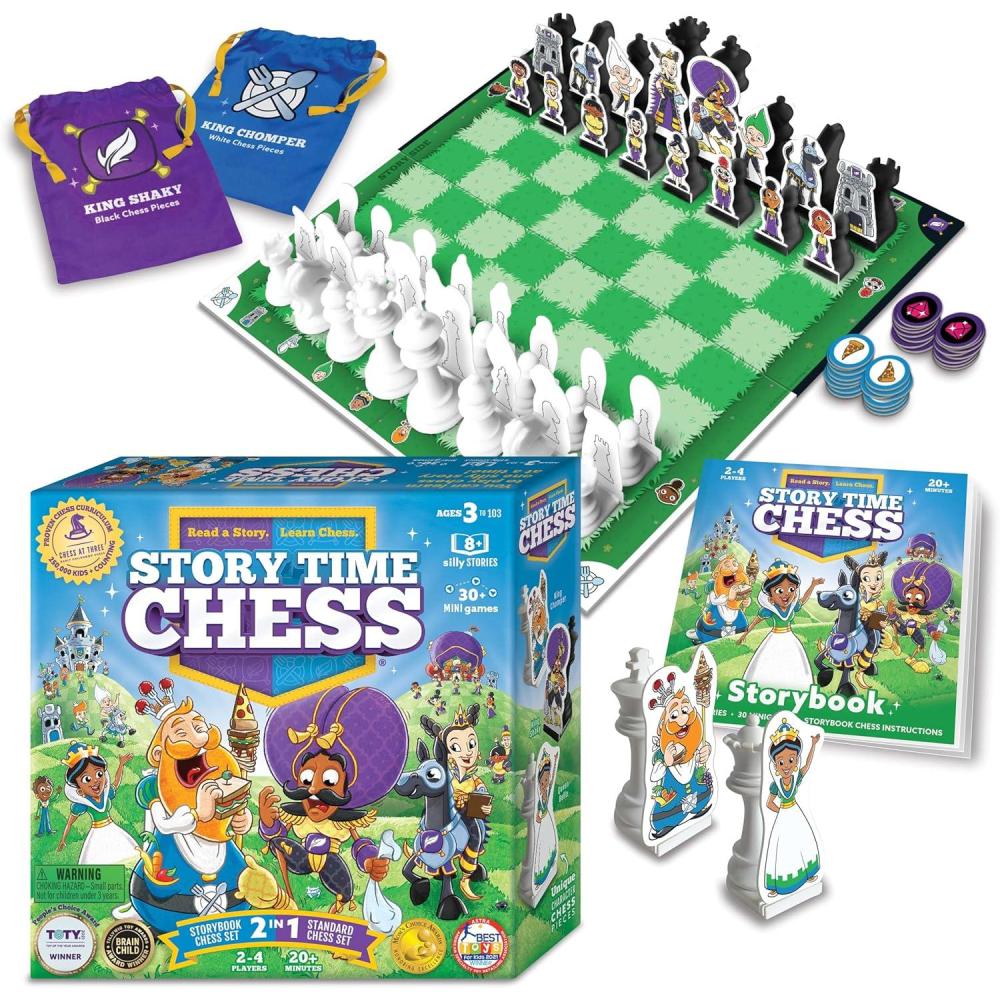 imageStory Time Chess  Chess Sets for Kids Kids Chess Set Chess Game Toddlers Learning Games for Kids Chess Sets for Boys ampamp GirlsStory Time Chess