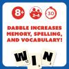 imageDabble Word Game  FastPaced Family Board Game  Enhances Spelling and Vocabulary for All Ages  Spell The First Five Words  AwardWinning and Educational Learning Game  Great Game for All AgesDabble
