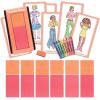 imageFashion Plates Classic  Girls Fashion MixandMatch Drawing Kit Arts and Crafts Coloring Art Supplies Craft Supplies Stencils Crayons Included Create Your Own Fashion Designs Ages 6Retro