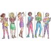 imageFashion Plates Classic  Girls Fashion MixandMatch Drawing Kit Arts and Crafts Coloring Art Supplies Craft Supplies Stencils Crayons Included Create Your Own Fashion Designs Ages 6Superstar