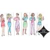 imageFashion Plates Classic  Girls Fashion MixandMatch Drawing Kit Arts and Crafts Coloring Art Supplies Craft Supplies Stencils Crayons Included Create Your Own Fashion Designs Ages 6Deluxe Kit