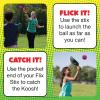 imageKoosh Flix Stix  Kids Outdoor Toys Beach Toys Plays Like Lacrosse Kids Games Outdoor Games for Adults and Family Ball Included Outdoor Play Toys ScreenFree Ages 6Neon