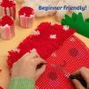 imageLatchkits Strawberry Pillow  Latch Hook Kits for Kids Arts and Crafts Yarn Art Kids Crafts Toys for Girls Birthday Gift for Girls Easy to Follow Pattern Hook Included Craft Kits Ages 6Strawberry Pillow