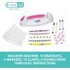 imageLoopdedoo Colorspin Electric Friendship Bracelet Maker Kit  Make Bracelets in Minutes for Birthdays and Friendship Gifts  Make 15 Bracelets Design Markers Included Ages 6Colorspin