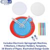 imageSpirograph Electric Machine  Arts and Crafts Kids Toys Art Supplies Craft Supplies Drawing Kit Spiral Art Classic Gear Design Kit Case Pens Design Sheet Included Ages 8Electric Machine