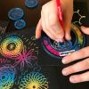 imageSpirograph Scratch ampamp Shimmer  Arts and Crafts Kids Toys Art Supplies Craft Supplies Drawing Kit Spiral Art Classic Gear Design Kit Magic Scratch Paper Pen Design Sheet Included Ages 8