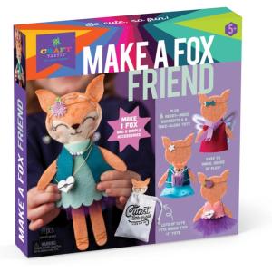 imageCrafttastic  Make a Fox Friend Craft Kit  Learn to Make 1 EasytoSew Stuffie with Clothes ampamp AccessoriesMake a Fox Friend Craft Kit