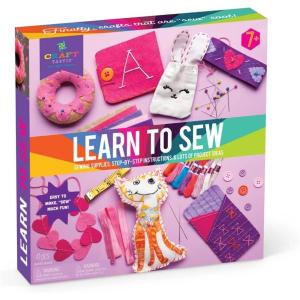 imageCrafttastic Lets Learn to Sew  Mini Sewing Kit Arts and Crafts Art Supplies Embroidery Kit for Beginners Includes Sewing Supplies EasytoFollow Instructions Arts ampamp Crafts Ages 7Crafttastic Learn to Sew Kit