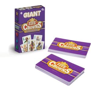 imageFive Crowns Giant Card Games  Jumbo Playing Cards Card Game for Kids and Adults Family Game Night 5 Suited Rummy Style Card Game Ages 8Five Crowns Giant