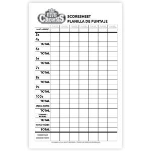 imageFive Crowns Scorepad  130 Page Replacement Score Sheet Card Game Score Card Tracks 7 Players at Once Gift for Kids Birthday GiftsScore Sheet