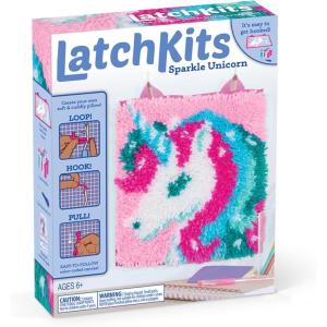 imageLatchKits Latch Hook Kits for Kids  Kids Crafts Arts and Crafts Yarn Art Wall Hanging ampamp MiniRugs Craft Supplies PreCut Yarn Easy Pattern Hook Included Arts ampamp Craft Ages 6 UnicornUnicorn