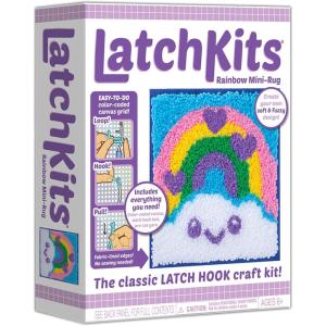 imageLatchKits Latch Hook Kits for Kids  Kids Crafts Arts and Crafts Yarn Art Wall Hanging ampamp MiniRugs Craft Supplies PreCut Yarn Easy Pattern Hook Included Arts ampamp Craft Ages 6 UnicornRainbow