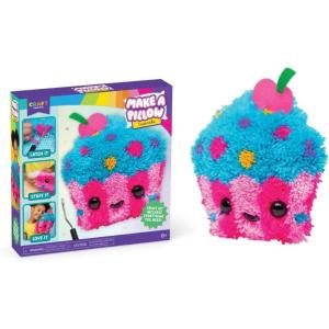 imageLatchkits Strawberry Pillow  Latch Hook Kits for Kids Arts and Crafts Yarn Art Kids Crafts Toys for Girls Birthday Gift for Girls Easy to Follow Pattern Hook Included Craft Kits Ages 6Cupcake Pillow