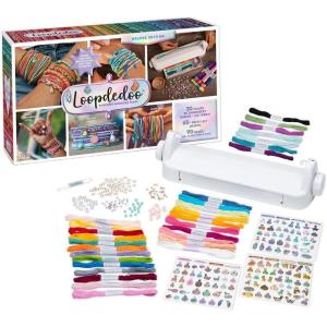 imageLoopdedoo Colorspin Electric Friendship Bracelet Maker Kit  Make Bracelets in Minutes for Birthdays and Friendship Gifts  Make 15 Bracelets Design Markers Included Ages 6Deluxe
