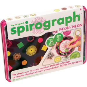 imageSpirograph Design Set Collectors Tin  Arts and Crafts Kids Toys Art Supplies Craft Supplies Drawing Kit Spiral Art Classic Gear Design Kit Pens Design Sheet Included Ages 8 and UpNeon Tin