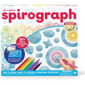 imageSpirograph Design Set Collectors Tin  Arts and Crafts Kids Toys Art Supplies Craft Supplies Drawing Kit Spiral Art Classic Gear Design Kit Pens Design Sheet Included Ages 8 and UpSpiro Markers