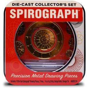 imageSpirograph DieCast Collectors Set  Special Edition Arts and Crafts Kids Toys Art Supplies Craft Supplies Drawing Kit Spiral Art Metal Gear Design Kit Pens Design Sheet Included Ages 8