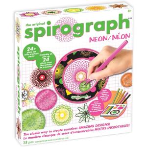 imageSpirograph Neon Drawing Set  Drawing Kit Arts and Crafts Kids Toys Art Supplies Spiral Art Kids Drawing Kit Neon Markers Design Sheet Included ScreenFree Kids Activities Ages 8NEON