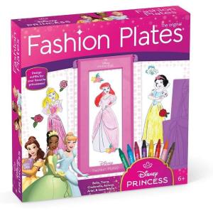 imagePlayMonster Fashion Plates Disney Princess  MixandMatch Drawing Kit Arts and Crafts Coloring Art Supplies Craft Supplies Stencils Crayons Included Create Your Own Designs Ages 6Disney