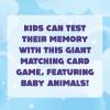 imageGiant Matching Game Jungle  Summer Toys  Game Night  Travel Games  Memory Learning Game  Jumbo Playing Cards  Ages 3Baby Animal