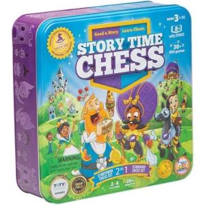 imageStory Time Chess  Chess Sets for Kids Kids Chess Set Chess Game Toddlers Learning Games for Kids Chess Sets for Boys amp GirlsChess Tin