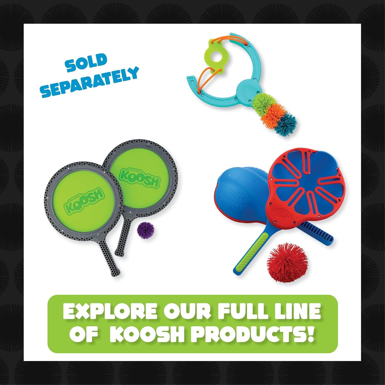 image:imageKoosh Cornhole Set for Kids Outdoor Toys for Kids Koosh Balls Included  Perfect for Beginners Preschool Toys Easy Storage 2 Kornhole Board 6 Koosh Balls Included Holiday Game American ThemedMini 3 Pack Balls