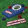 image:imageKoosh Cornhole Set for Kids Outdoor Toys for Kids Koosh Balls Included  Perfect for Beginners Preschool Toys Easy Storage 2 Kornhole Board 6 Koosh Balls Included Holiday Game American ThemedSingle USA Cornhole