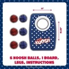 image:imageKoosh Cornhole Set for Kids Outdoor Toys for Kids Koosh Balls Included  Perfect for Beginners Preschool Toys Easy Storage 2 Kornhole Board 6 Koosh Balls Included Holiday Game American ThemedSingle USA Cornhole