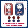 image:imageKoosh Cornhole Set for Kids Outdoor Toys for Kids Koosh Balls Included  Perfect for Beginners Preschool Toys Easy Storage 2 Kornhole Board 6 Koosh Balls Included Holiday Game American Themed2 Pack USA Cornhole