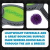 image:imageKoosh Paddle Playset Beach Toys Outdoor Games for Kids Fidget Toys 4  Koosh Ball Included Lightweight Summer Outdoor Toys MultiPlayer bouncing surface Kids Toys America ThemedGreen