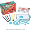 image:imageSpirograph Lunchbox  Arts and Crafts Kids Toy  Art Supplies  Craft Supplies  Drawing Kit  Spiral Art  Classic Gear Design Kit  Case Pens Design Sheet Included Ages 8Lunchbox Set