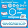 image:imageSpirograph Lunchbox  Arts and Crafts Kids Toy  Art Supplies  Craft Supplies  Drawing Kit  Spiral Art  Classic Gear Design Kit  Case Pens Design Sheet Included Ages 8Design Tin