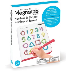 image:imageMagnatab A to Z Uppercase Drawing  Sensory Toys Magnetic Drawing Tool Toddler Writing Practice Sensory Play Fidget Toys Stylus Included TravelFriendly Ages 3Number  Shapes