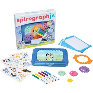 image:imageSpirograph Disney Jr Toddler Arts and Crafts Drawing Art Kit Toddler Activities Drawing Pad Jumbo Gears Washable Markers Unleash Your Child Inner Artist Ages 3Bluey